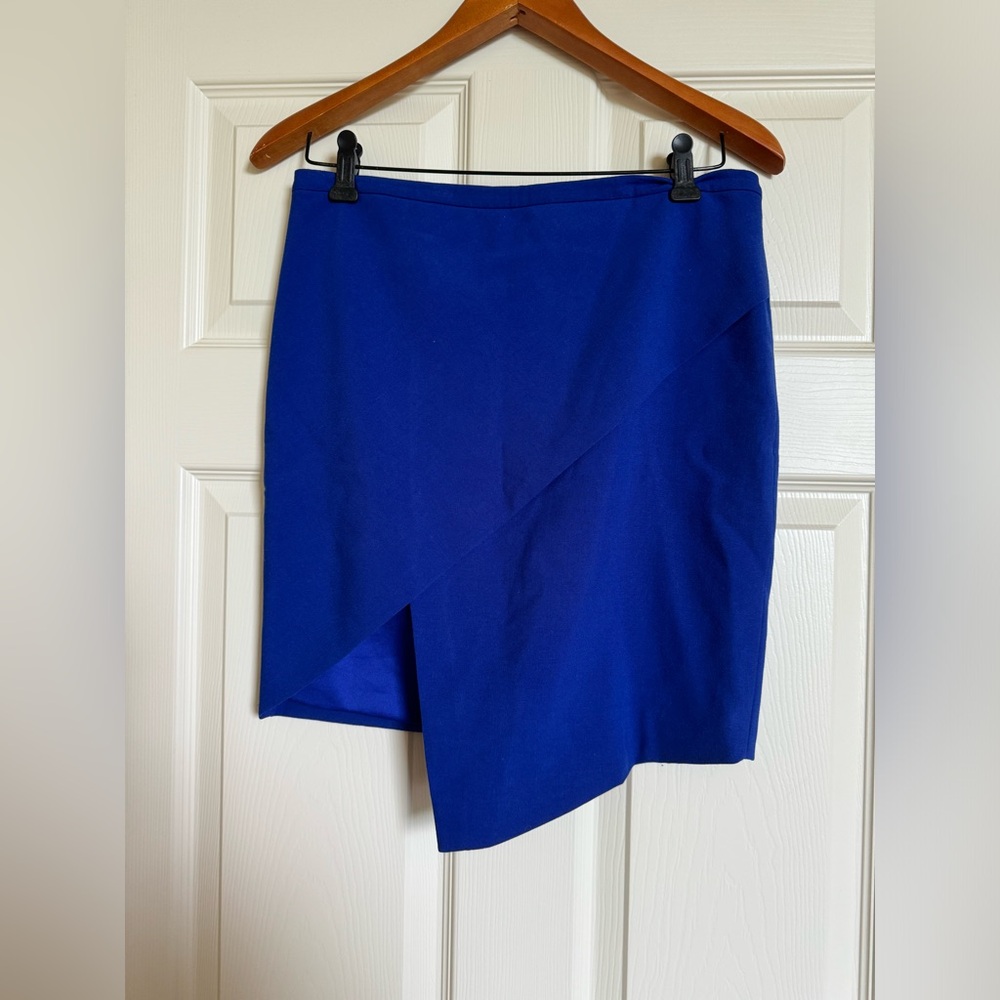 Mason. Blue asymmetrical mini skirt. Size 6